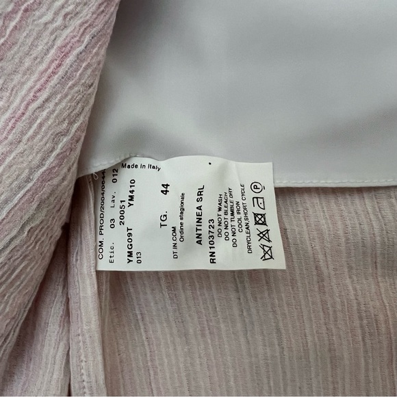 Armani Collezioni Striped Day 2 Evening Light Weight Pink Striped Blazer Jacket - Picture 6 of 9